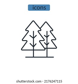 pine icons  symbol vector elements for infographic web
