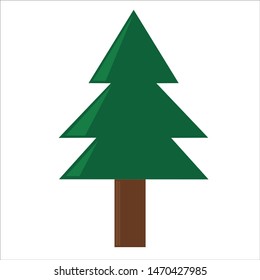 Pine illustration with white background