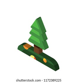 Pine isometric left top view 3D icon