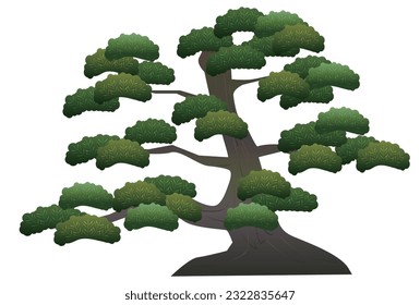 Pine Japanese Pattern Watercolor Icon