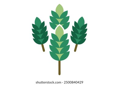 Pine Leaf Color Art Artistic Representation with Detailed Needle Features