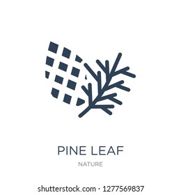 pine leaf icon vector on white background, pine leaf trendy filled icons from Nature collection, pine leaf vector illustration