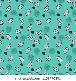 pine leaves shading on the light green background