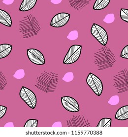 pine leaves shading on the purple background
