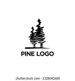 pine logo design abstract