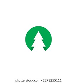 pine logo design silhouette icon vector. pine tree logo