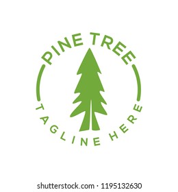 Pine Logo Design. Pine Tree Logo Vector. Pine Forest Logo Template