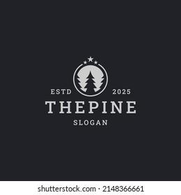 The pine logo icon design template vector illustration