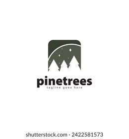 pine logo icon vector template.