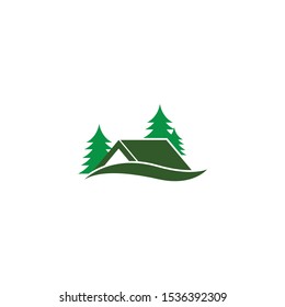 pine logo template icon design