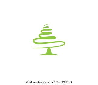 Pine logo template vector icon