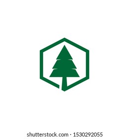 Pine logo template vector icon illustration design 