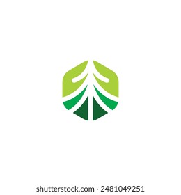 Pine Logo Vector Illustration. Pine Icon Design