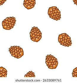 Pine Nut Doodle Padrão fundo. Pine Nut padrão Fundo. doodle pinho padrão fundo.