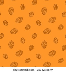 Pine Nut Doodle Pattern background. Pine Nut pattern Background. doodle pine pattern background.