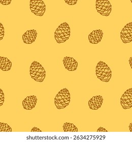 Pine Nut Doodle Pattern background. Pine Nut pattern Background. doodle pine pattern background.
