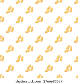 Pine nut seeds creating a repeating pattern for food and natural concepts