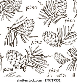 Pine seamless pattern