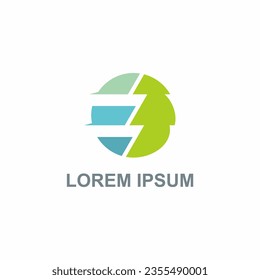 Pine tree abstract round logo vector image