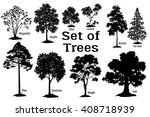 Pine Tree Black Silhouette