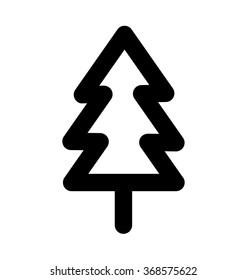Pine Tree Bold Line Vector Icon