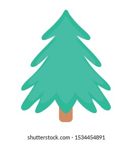 pine tree celebration merry christmas vector illustration