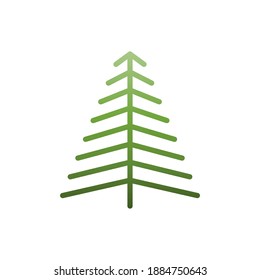 Pine-Baum oder Weihnachtsbaum-Symbol, Vektorgrafik.
