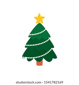 pine tree christmas isolated icon vector illustration design