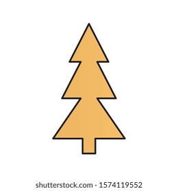 pine tree christmas isolated icon vector illustration design