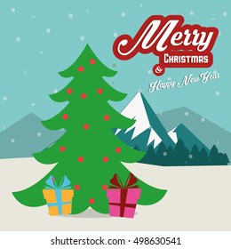 Pine tree of Christmas season design