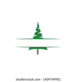 Pine tree clip art graphic design template vector isolated