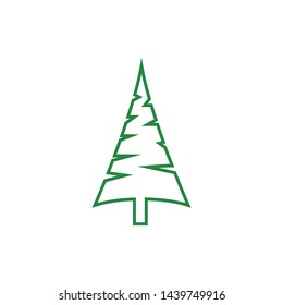 Pine tree clip art graphic design template vector isolated