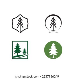 Pine tree creative abstract logo. Logo for badge, business, christmas, brand and product symbol.