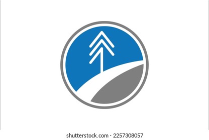 Pine tree custom logo design vector icon illustration