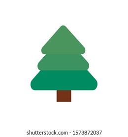 pine tree decoration a happy christmas icon vector illustration