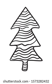 Pine tree design, Merry christmas season decoration card invitation celebration and holiday theme Vector illustration