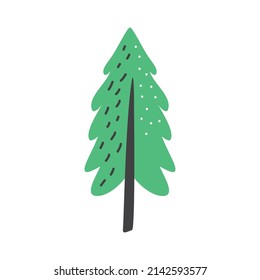 pine tree doodle style icon