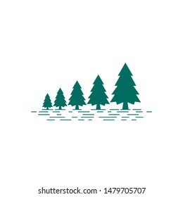 pine tree evergreen design illustration