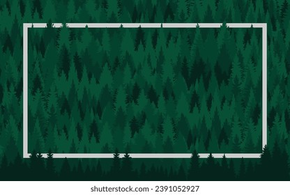 Pine tree forest background woods nature illustration vector background wallpaper web cover
