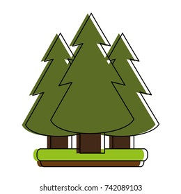 pine tree forest icon image 