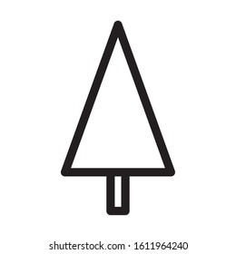 pine tree forest nature foliage icon vector illustration thick line