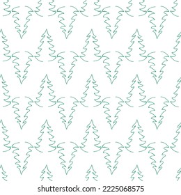 Pine tree geometrical pattern. Christmas simple background.