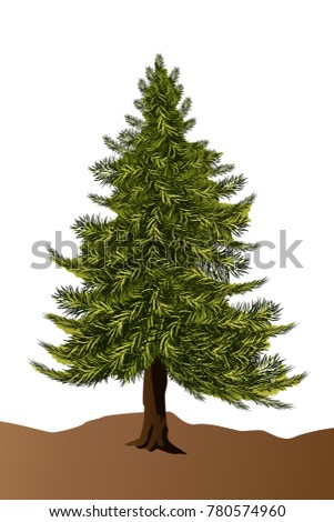 Pine Tree Graphic Vector Stock Vector (Royalty Free) 780574960