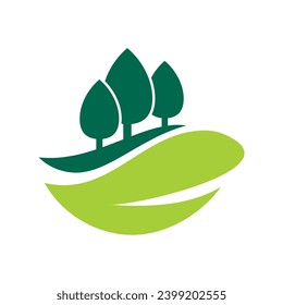 Bio-Logo auf Pinien