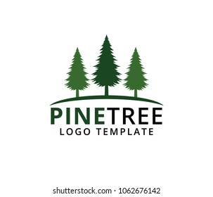 pine tree hotel resort woods park vector logo design template