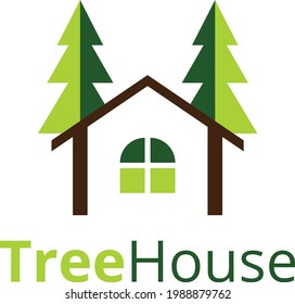 Pine Tree House Home Construction Building Realstate Logo Png