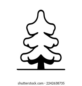 pine tree icon christmas tree icon silhouette vector
