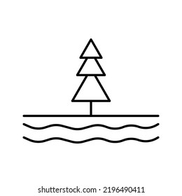 pine tree icon color editable