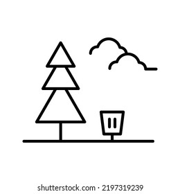 pine tree icon color editable