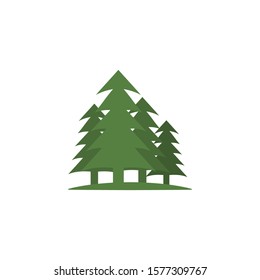 Pine tree icon design template vector isolated